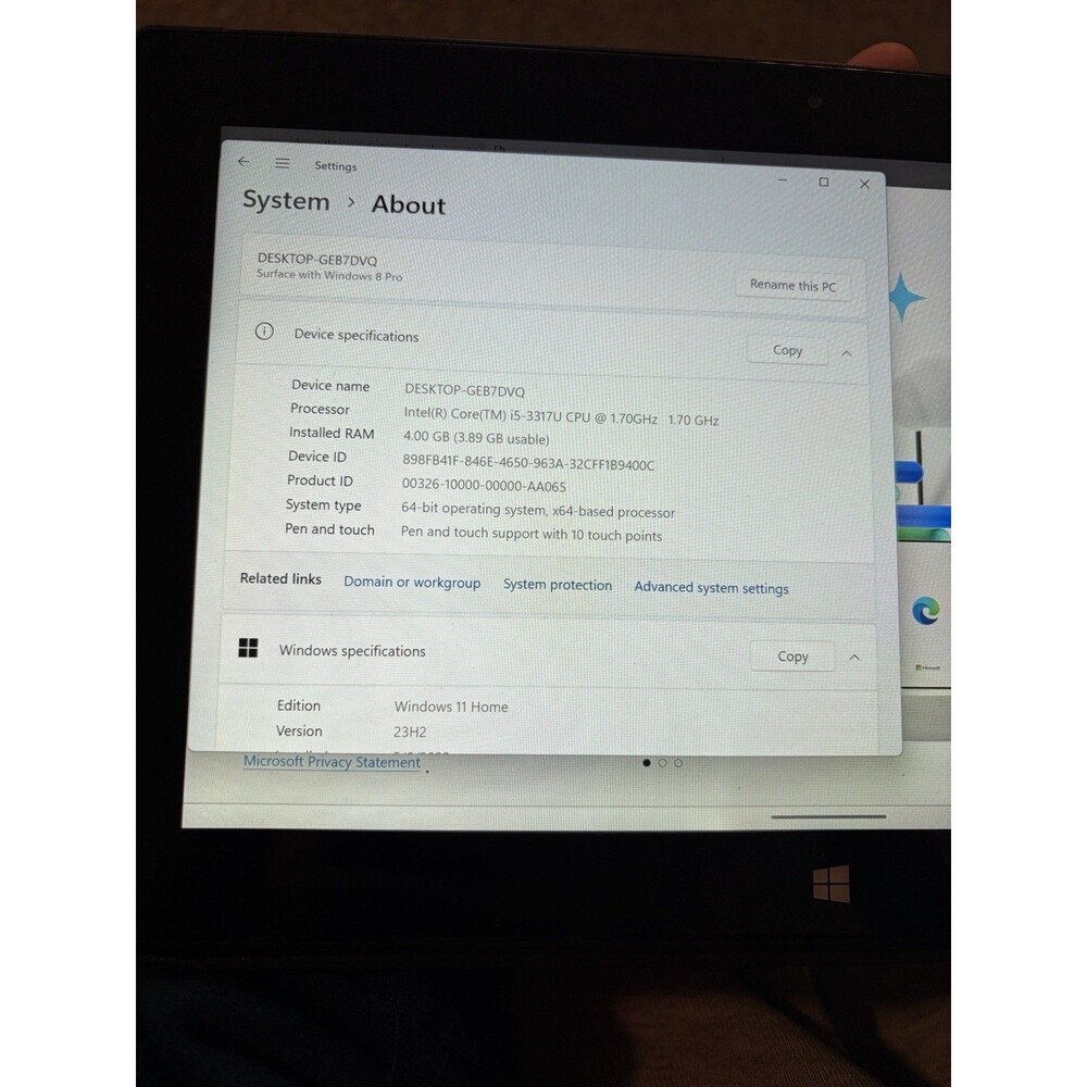 Microsoft Surface Laptop 1st Gen Touch screen i5-7th 4GB RAM 64GB SSD Win 11 Pro - Picture 4 of 12